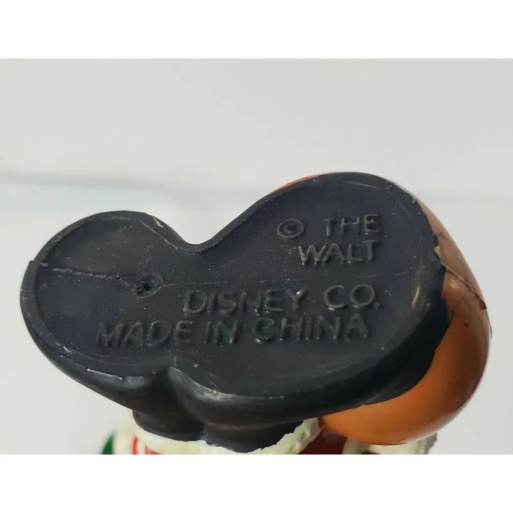 Vintage 80s Mickey Mouse Santa‎ Christmas Ornaments Walt Disney 4